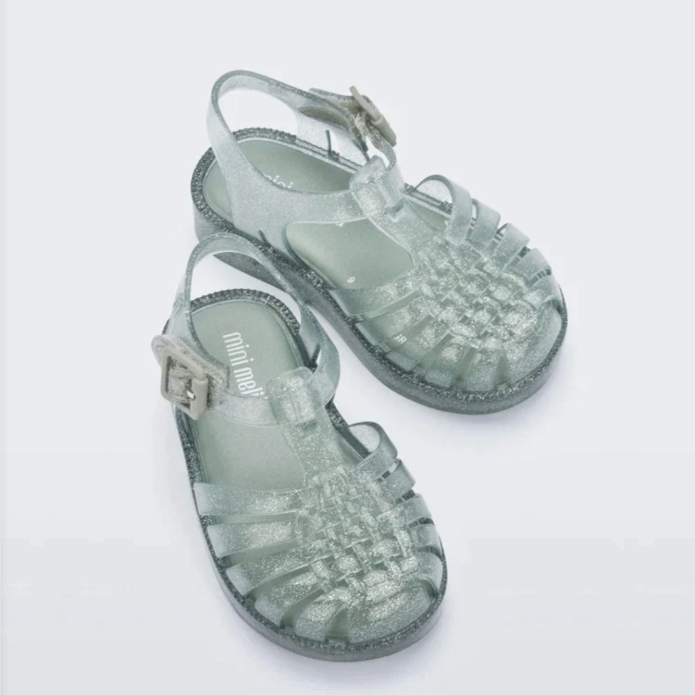 Mel dreamed by Melissa silver glitter sandals